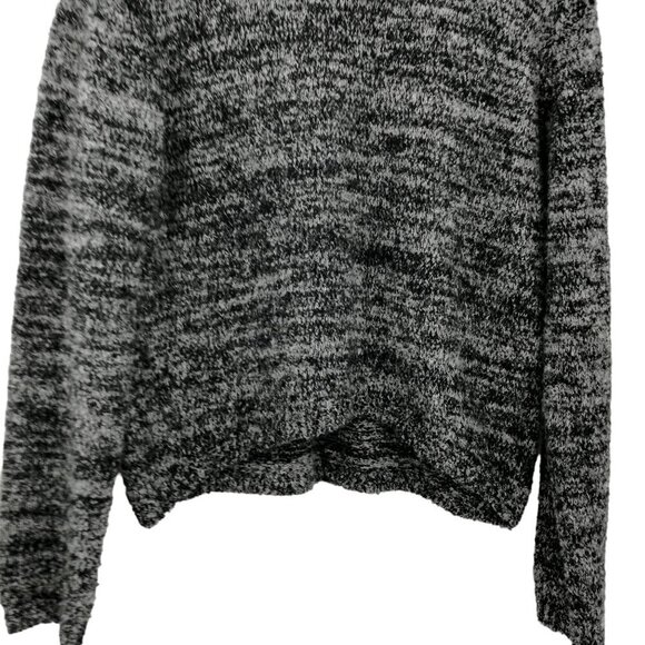 Callahan Mock Neck Striped Ombre Sweater Size L Wool Blend Pullover Black Gray - Picture 5 of 12